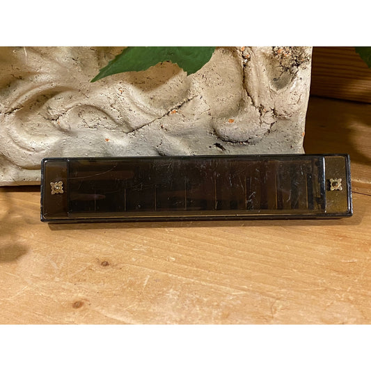 Vintage Black Harmonica | Vintage Musical Instrument | Mouth Harmonica | Vintage Instrument