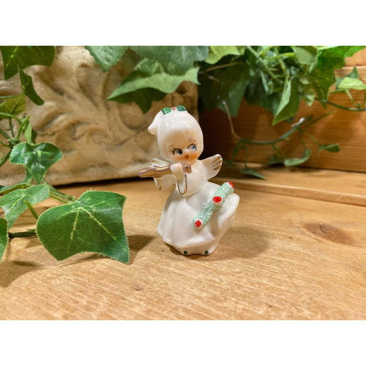 Vintage Bone China Angel Figurine | Napco | Made In Japan | Miniature China Angel Figurine | Christmas | Midcentury Modern Holiday Decor