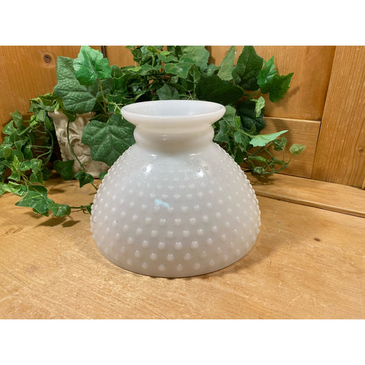 Vintage Hobnail Milk Glass Lamp Shade | White Glass Lampshade for Student Style Desk Lamp | Cottagecore Room Decor | Victorian Bedroom Decor
