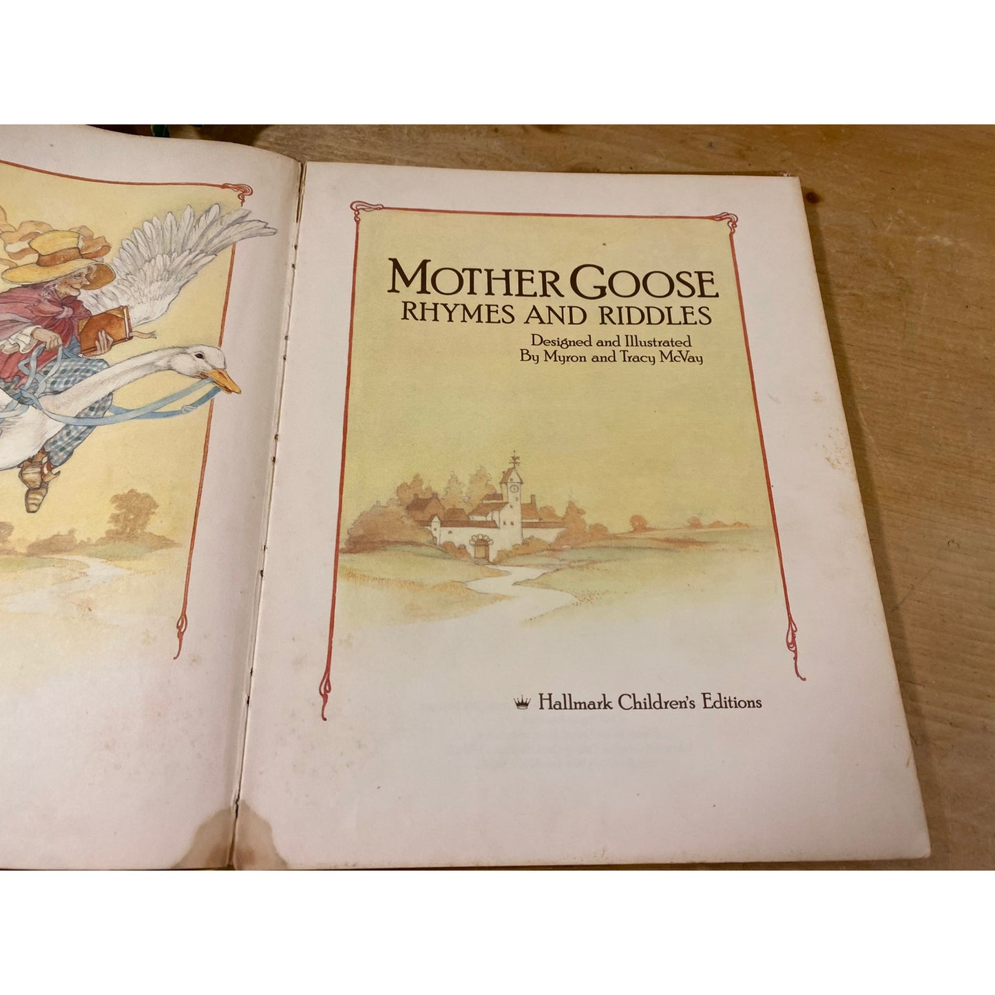 Vintage Book: Mother Goose Rhymes and Riddles | Myron and Tracy McVay | 1974 | Hallmark | Hardcover Book | Storybook | Nursery Rhymes