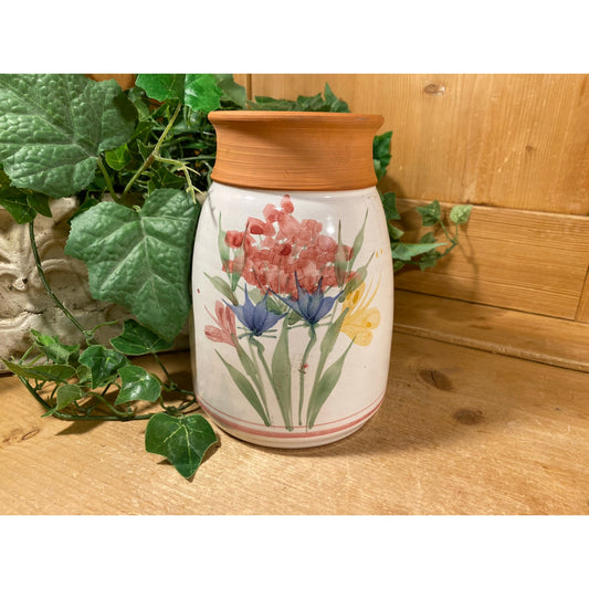 Vintage Hand-Painted Pottery Vase | Emerson Creek Pottery | Bedford, Virginia | Cottagecore Table Decor | Handcrafted Floral Pottery Vase