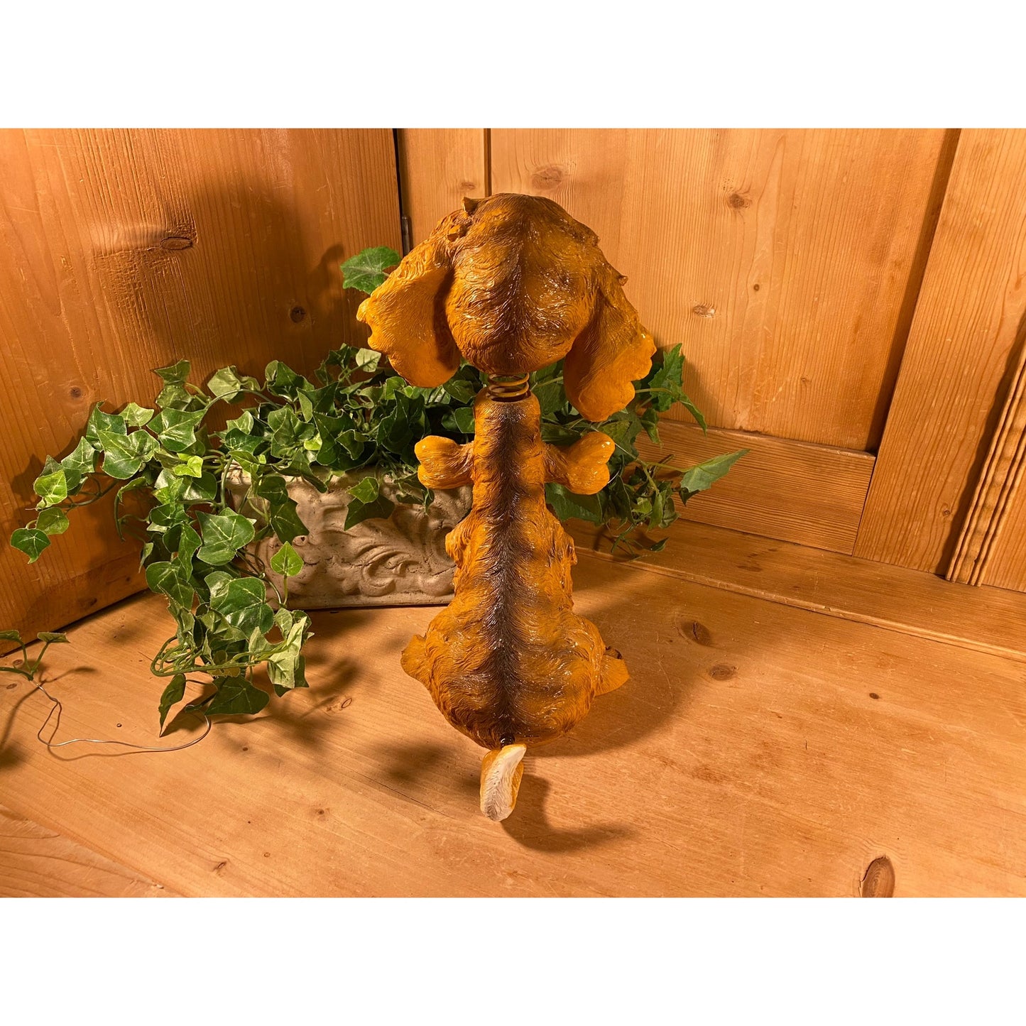 Vintage Bobblehead Dog with Swallowed Bone | Twisted Whiskers | American Greetings | Cottagecore Shelf Decor | Collectible Dog Figurine