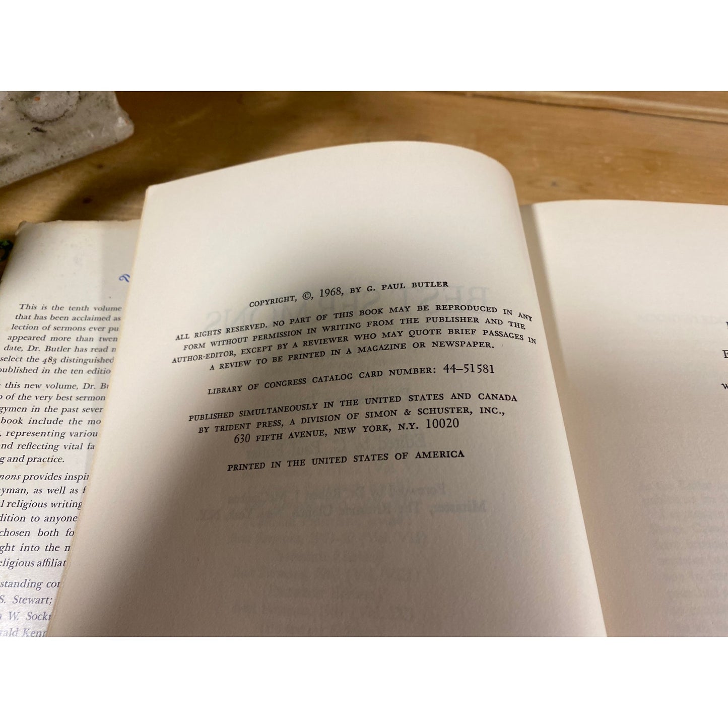 Vintage Book: Best Sermons | 1968 | Paul Butler | 1960s Religious Textbook | Vintage Hardcover Book | Church | Sermons | Christianity
