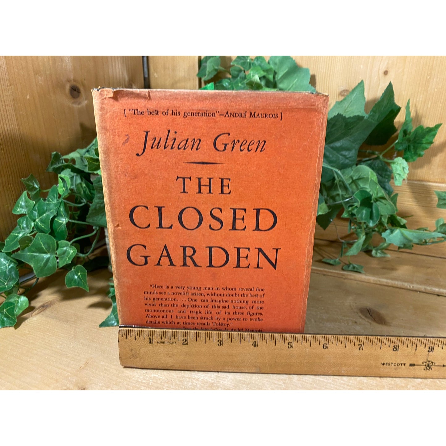 Vintage Book: The Closed Garden | Julien Green | 1928 | Fiction Novel | Hardcover Book | A Story of Adrienne's Obsession | French Literature