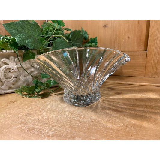 Vintage Crystal Fruit Bowl | Mikasa | Flores Twisted Flare Serving Bowl | Large Flared Crystal Serving Bowl | Cottagecore Table Decor