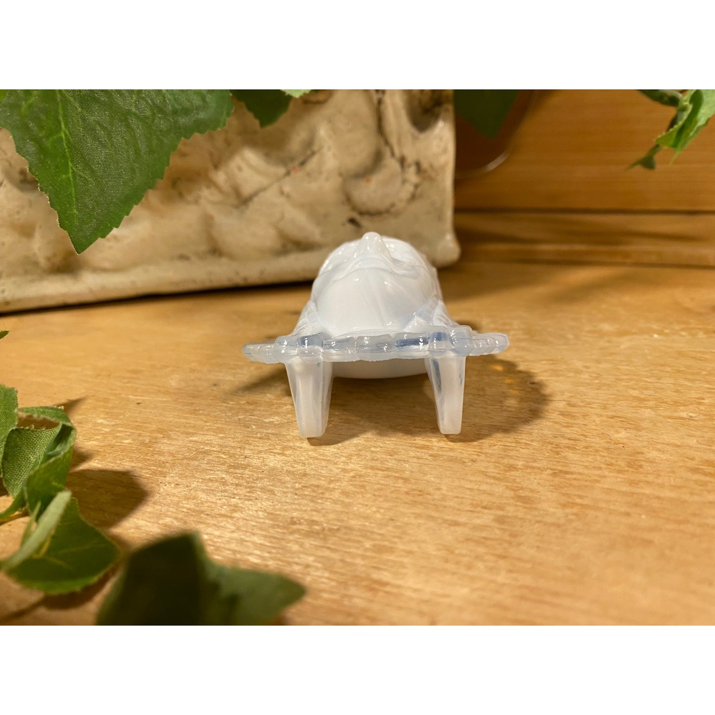 Vintage Art Glass Indian Chief Toothpick Holder | Boyd Glass | Opalescent Oyster White Depression Glass Toothpick Holder | Midcentury Modern