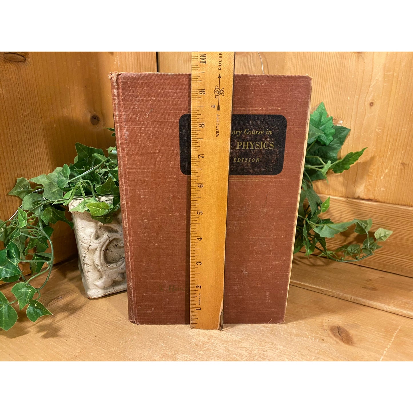Vintage Hardcover Text Book: An Introductory Course In College Physics | 1941 | Hardcover Science Textbook | Macmillan | Vintage Text Book