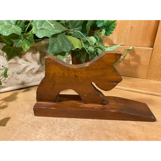 Vintage Carved Wood Scottie Dog Figurine | Scottie Dogs | Rustic Farmhouse Shelf Decor | Scotty Dog | Cottagecore Shelf Decor | Scottie Dogs