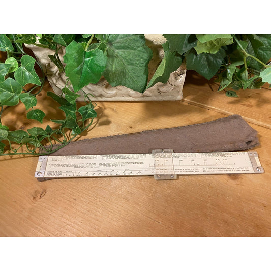 Vintage Math Ruler with Cloth Holder | Pickett Inc. | N902-T Simplex Trig | Pickett Math Ruler with Case | Vintage Office Decor | Academia