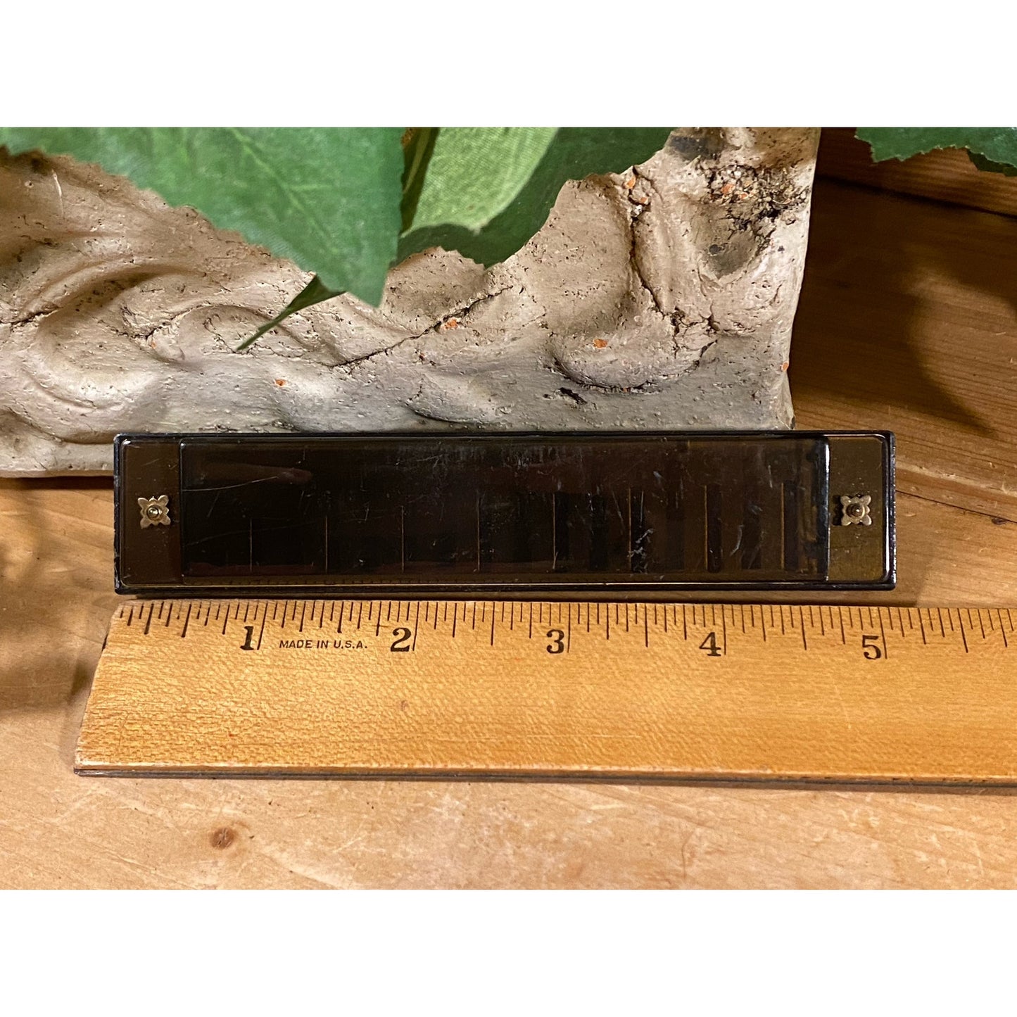 Vintage Black Harmonica | Vintage Musical Instrument | Mouth Harmonica | Vintage Instrument