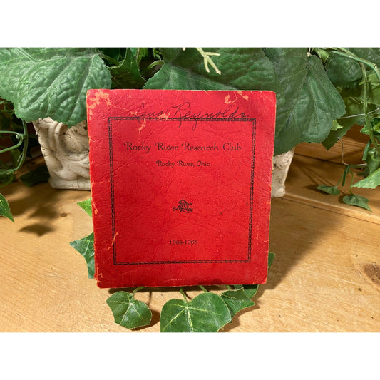 Vintage Rocky River Research Club | 1964-1965 | Rocky River, OH | 1960s Study Guide with Red Cover | Today's World Leaders | Academia Decor