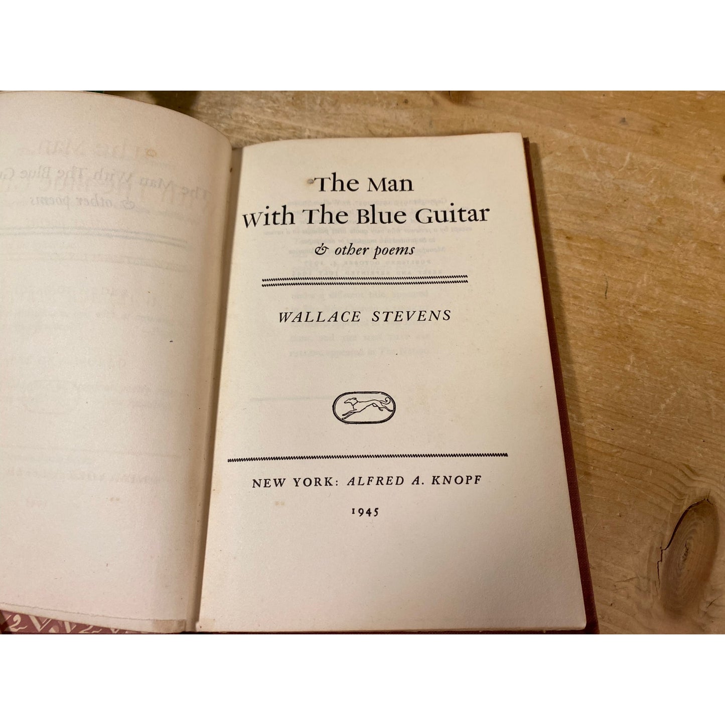 Vintage Book: The Man With A Blue Guitar and Other Poems | 1945 | Poetry Inspired By Pablo Picasso | Dialogue Between Guitarist/Audience