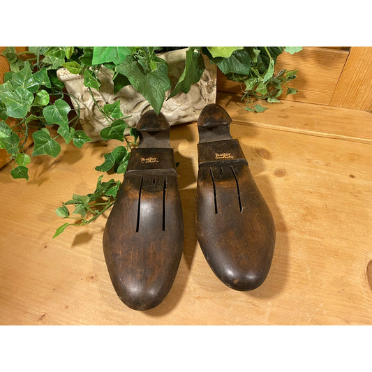 Vintage FootJoy Wooden Shoe Forms - Set of 2 | Wood Shoe Stretchers | Wooden Shoe Form | Academia Decor | Rustic Shelf Decor