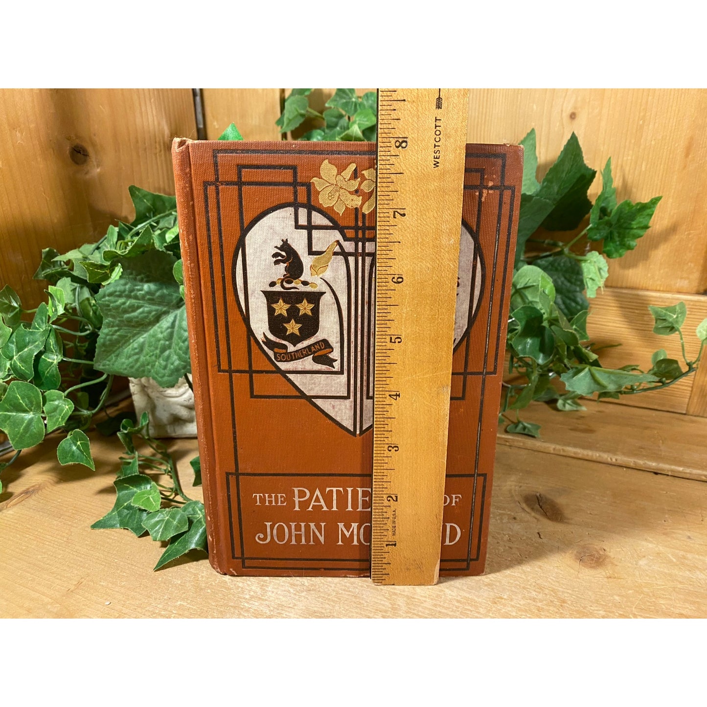 Vintage Book: The Patience of John Morland | Mary Dillon | 1909 | Fiction Novel | Hardcover Book | Real-Life Petticoat Affair