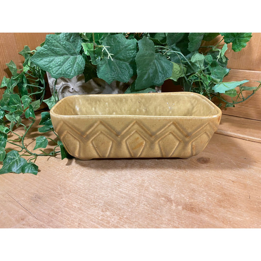Vintage McCoy Pottery Planter | Neutral Abstract Pattern | Midcentury Modern Table Decor | Rectangular Planter Pot | Cottagecore | USA Made