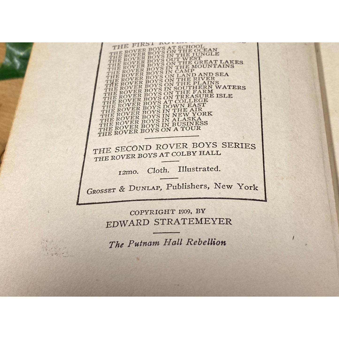 Vintage Book: The Putnam Hall Rebellion | 1909 | Arthur M. Winfield | Edward Stratemore | Putnam Hall Series | Fiction Novel Hardcover Book