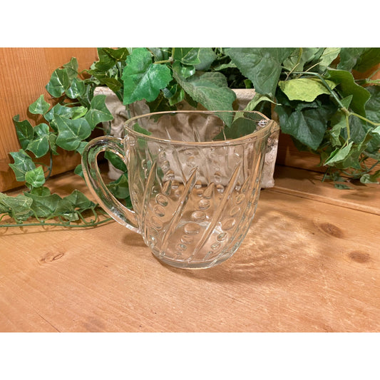 Vintage Clear Molded Glass Pitcher with Diamond Pattern | Anchor Hocking | Fire King | Midcentury Modern Decor | Water or Iced Tea Pitcher