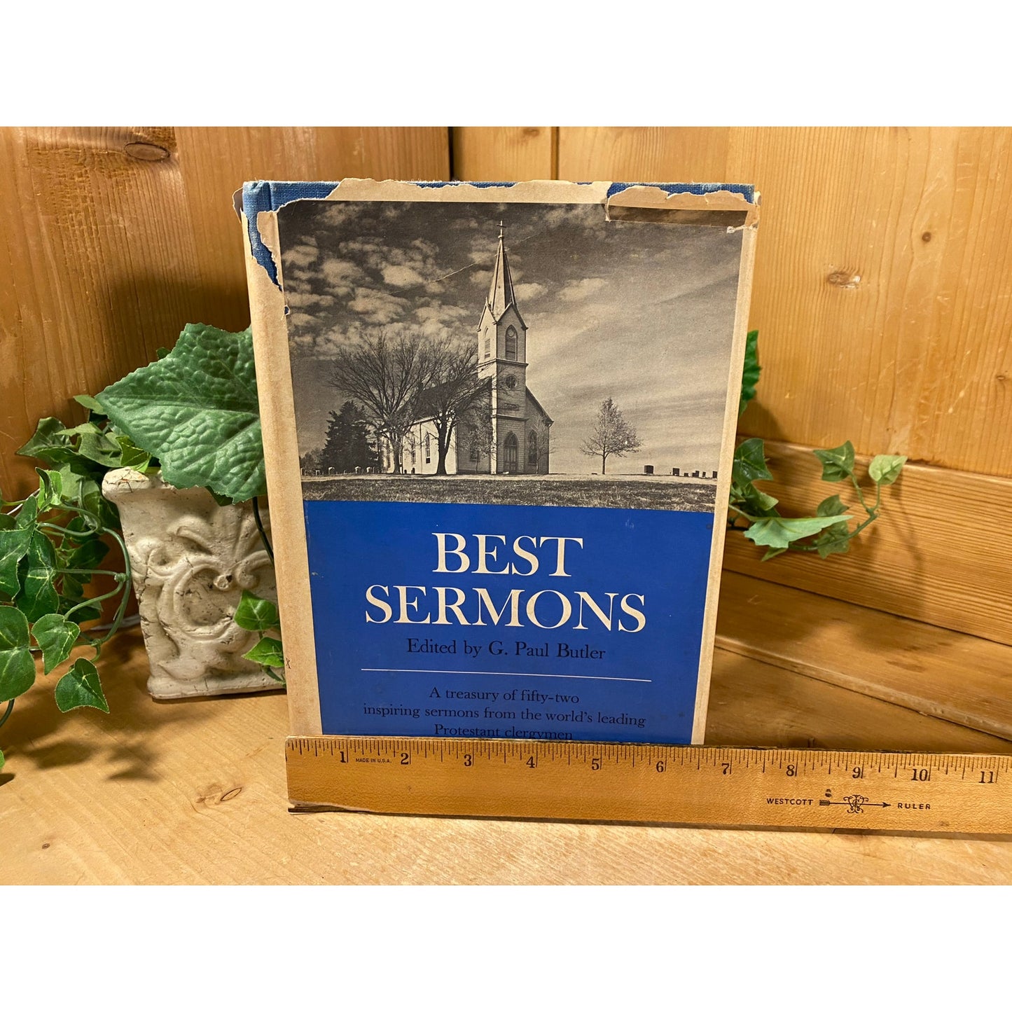 Vintage Book: Best Sermons | 1968 | Paul Butler | 1960s Religious Textbook | Vintage Hardcover Book | Church | Sermons | Christianity