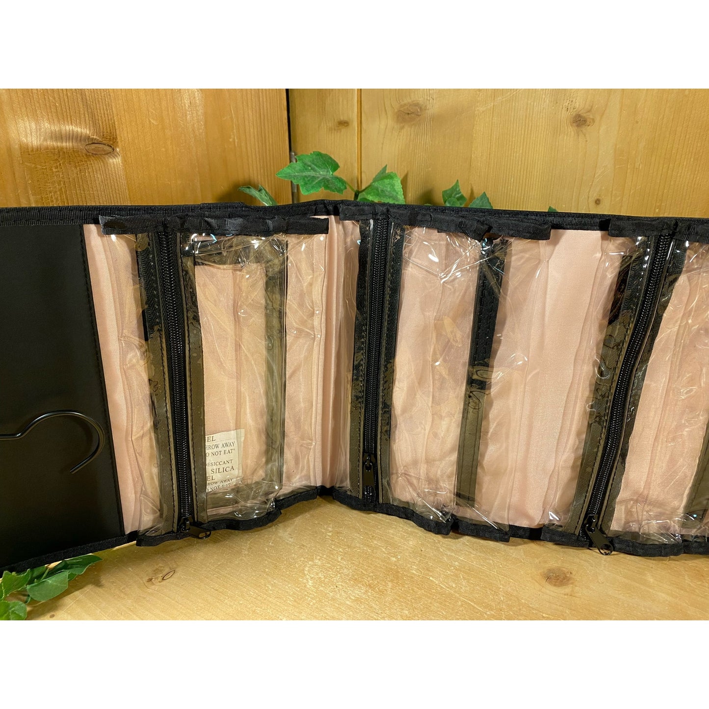Vintage Mary Kay Cosmetics Travel Bag | New Old Stock | Black Roll-Up Make Up Case | Black Travel Bag with Clear Zippered Sections