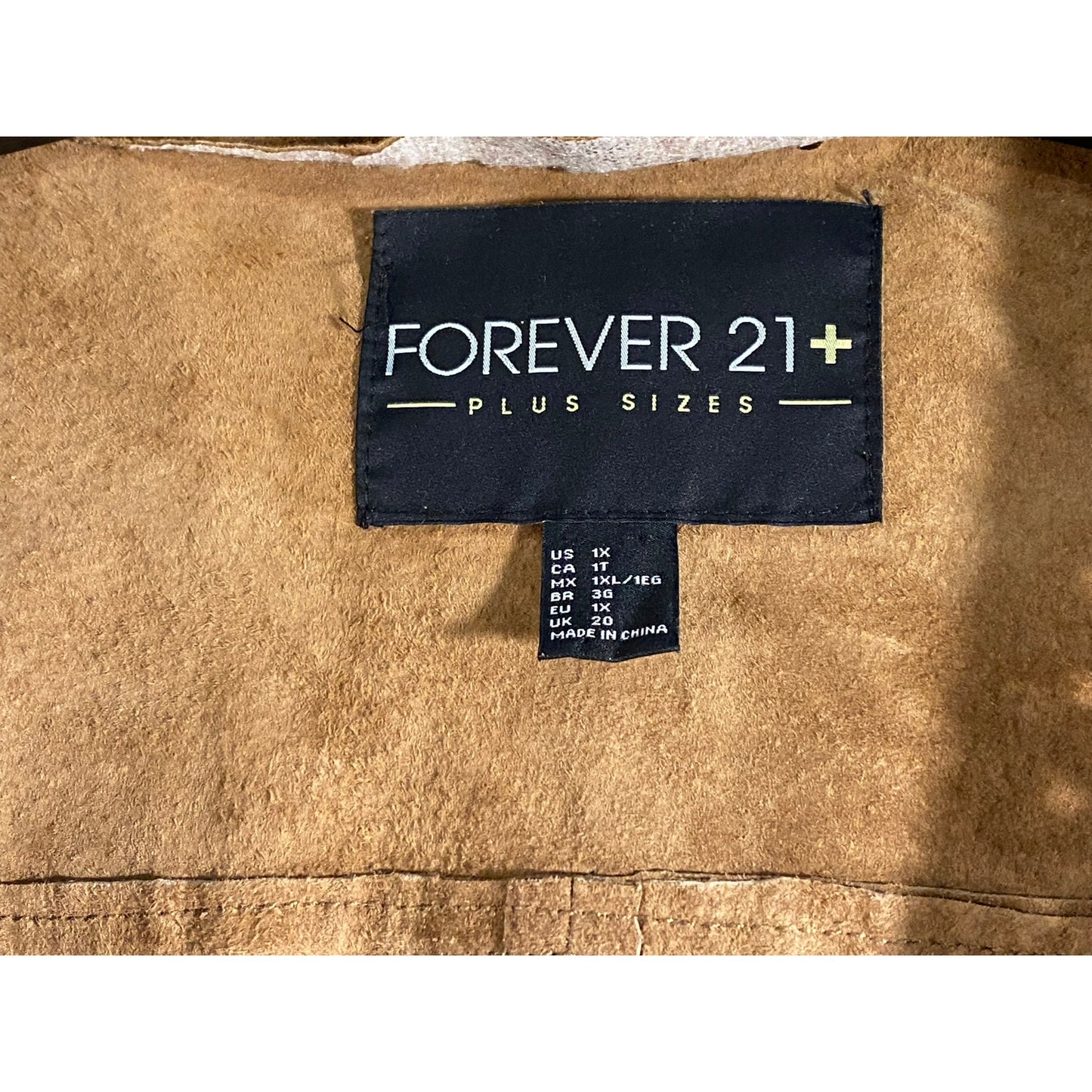 Vintage Western-Inspired Tan Blazer Jacket with Fringe Trim | Women's 1X | Forever 21 | Whip Stitching and Fringe Trim | Tan Fringed Jacket
