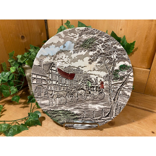 Vintage Myott Royal Mail Collector Plate | 1982 | Vintage English Country Village Scene | Vintage Wall Decor | English Royal Mail Coach