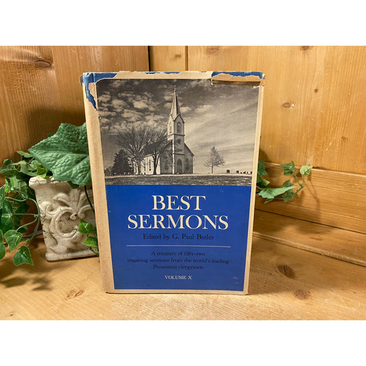 Vintage Book: Best Sermons | 1968 | Paul Butler | 1960s Religious Textbook | Vintage Hardcover Book | Church | Sermons | Christianity