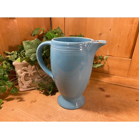 Vintage Light Blue Fiestaware Coffee Pot (no cover) | Homer Laughlin | Fiesta Ware Blue Ceramic PItcher | Cottagecore Kitchen Decor