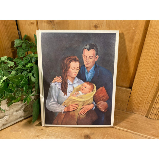 Vintage Religious Scrapbook (blank) | Our Christian Heritage | Christian Family Tree | 1967 | Keepsake Book | Midcentury Modern Decor