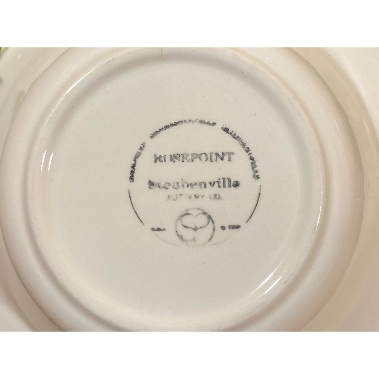 Vintage Steubenville Pottery Bowl | Rosepoint | Scalloped White Pottery Bowl | Shabby Chic Kitchen | Cottagecore Table Decor | Victorian