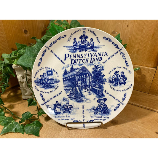 Vintage Souvenir Plate | Pennsylvania Dutch | Amish Country | Midcentury Modern Wall Decor | Americana | Collector Plate | Travel Souvenir