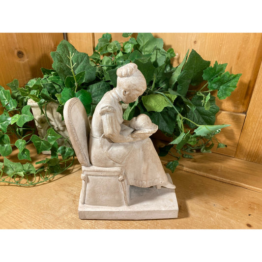 Vintage Mother and Child Figurine | 1983 | Austin Family Collection | White Sculpture of Woman with Baby | Cottagecore Shelf Decor | Nursery