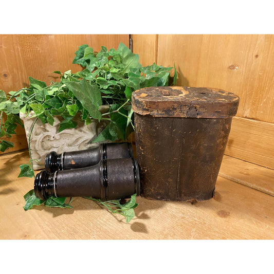 Vintage Black Binoculars with Leather Case | Verdi Paris | Bird Watching | Long Distance Viewing | Hunting | Camping | Opera | Ballgames