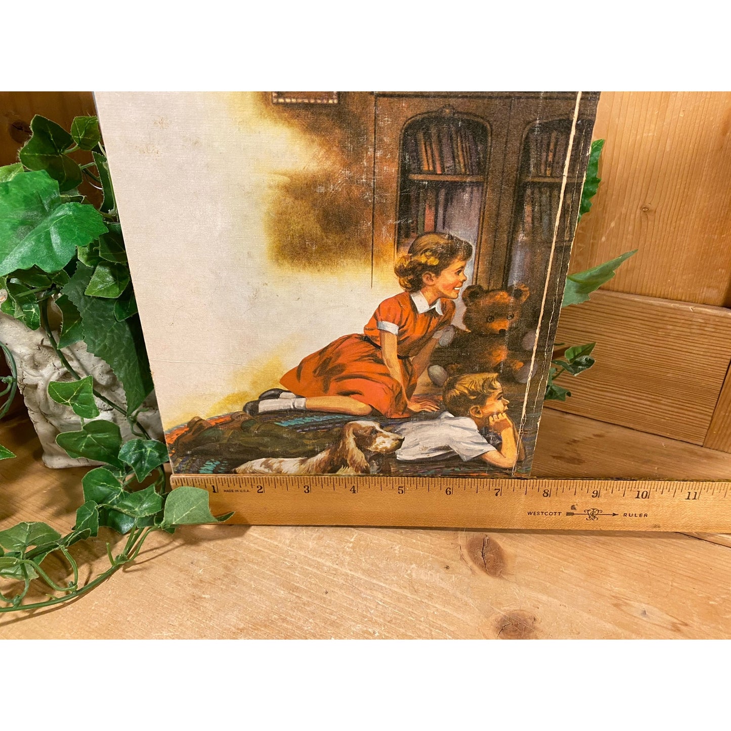 Vintage Book: 365 Bedtime Stories | Hardcover Children's Storybook | Vintage Kids Story Book | Cottagecore Shelf Decor | Grandma with Kids