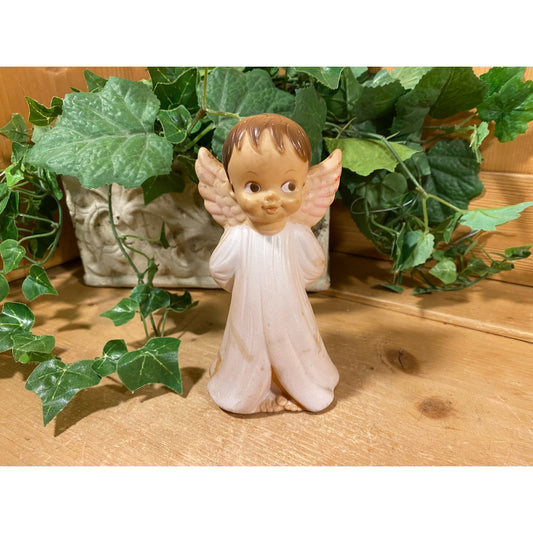 Vintage Light-Up Plastic Angel Figurine (no cord/light) | Bonnytex Co. | 1969 | Midcentury Modern Holiday Decor | 1960s Cherub Figurine