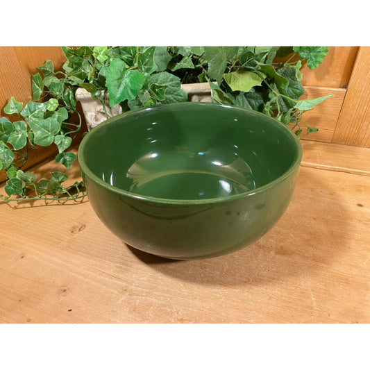 Vintage Green Stoneware Bowl | Green Ceramic Mixing Bowl | Farmhouse Kitchen Decor | Cottagecore Kitchen Decor | Green Stoneware Fruit Bowl