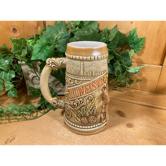 Vintage Ceramic Budweiser Stein | Chicago Skyline | 1981 | Ceramarte | 26760 | Retro Budweiser Beer Stein | Limited Edition Beer Stein