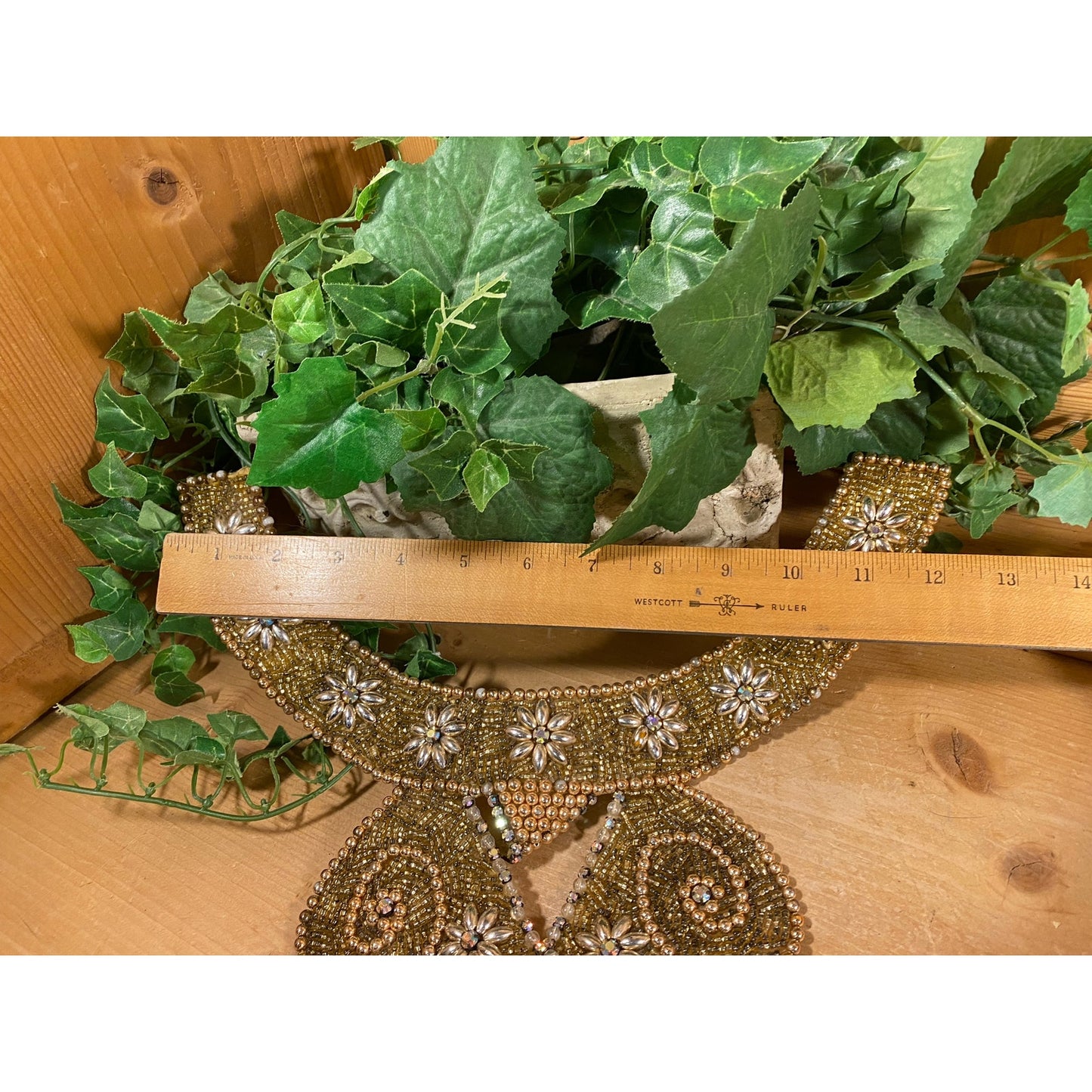 Vintage Beaded Collar Necklace | Textile Dress Collar with Ornate Beading | Shabby Chic Fashion | Victorian Dress Collar